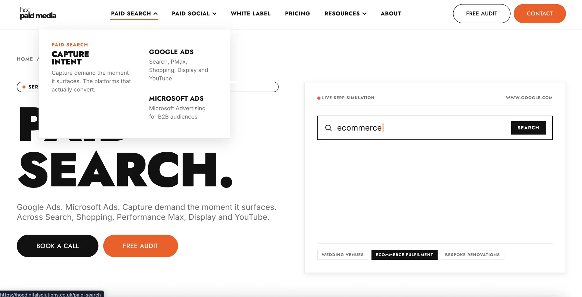 New paid search page